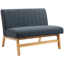 HOMCOM 42" Small Loveseat Sofa Couch For Bedroom, Living Room Furniture, Space-Saving 2 Seater Couch, Modern Couch Loveseat Upholstered -Homcom Shop GUEST fddead25 006c 40f1 b60b 475301be56af