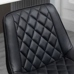 HOMCOM Adjustable Bar Stools Set Of 2, Counter Height Barstools With Swivel Seat Round Steel Base, And Footrest, ‎Black -Homcom Shop GUEST ff156ac9 2011 49cc 94c1 11787f0352c4