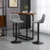 HOMCOM Adjustable Bar Stools Set Of 4, Swivel Bar Height Chairs Barstools Padded With Back For Kitchen, Counter, And Home Bar, Gray 2 HOMCOM Adjustable Bar Stools Set Of 4, Swivel Bar Height Chairs Barstools Padded With Back For Kitchen, Counter, And Home Bar, Gray -Homcom Shop GUEST ff36c8e3 700e 44ae 9c43 7dd19a2a0da0